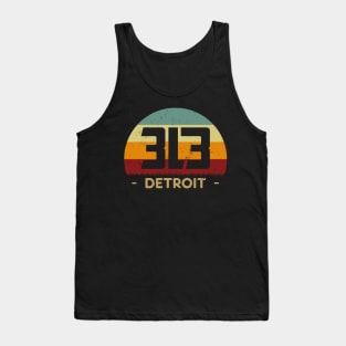 Retro Sunset - 313 Detroit Tank Top